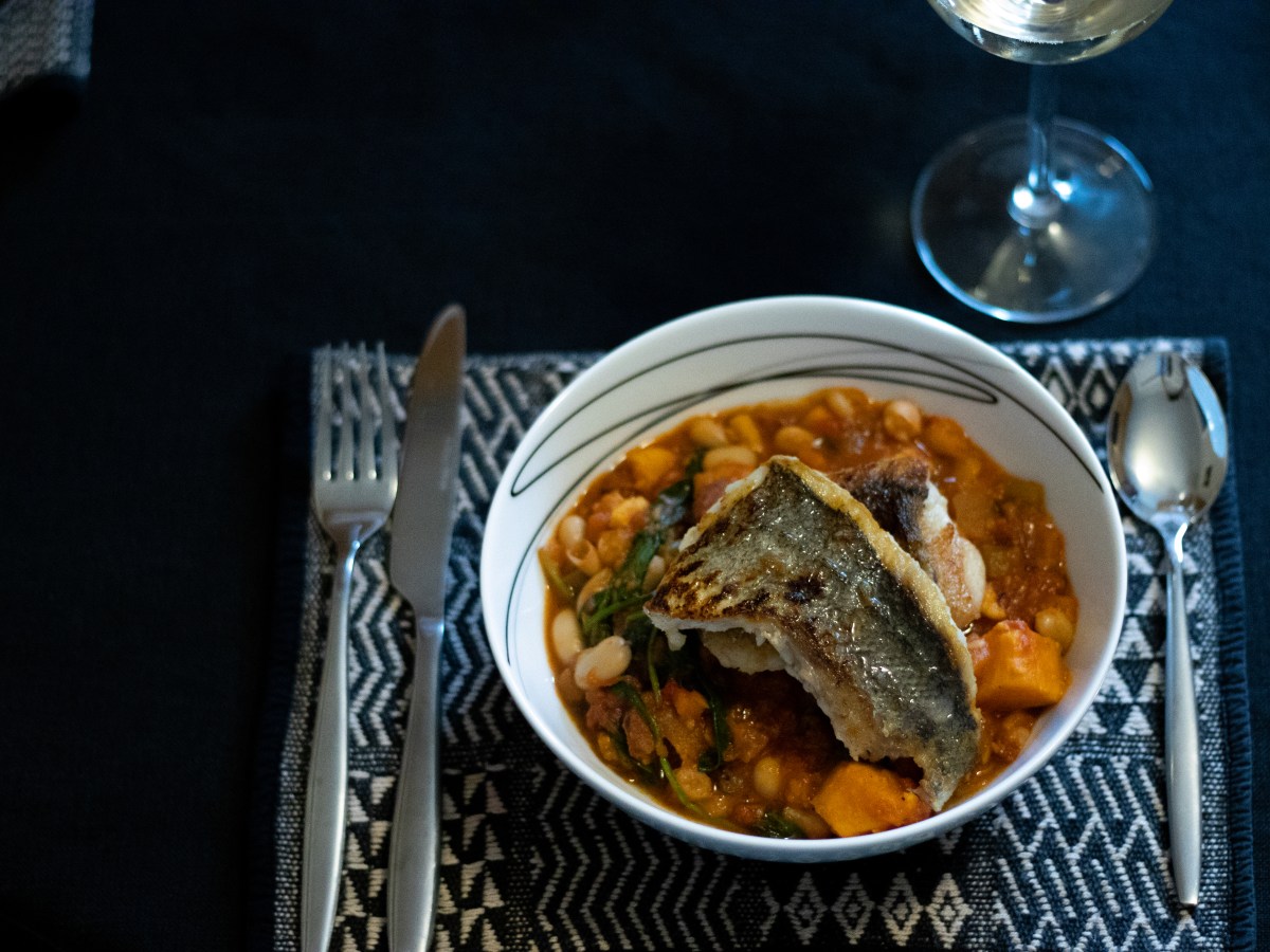 Hake, Chorizo & Cannellini Beans